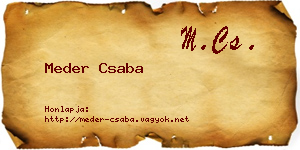 Meder Csaba névjegykártya