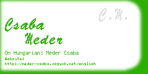 csaba meder business card